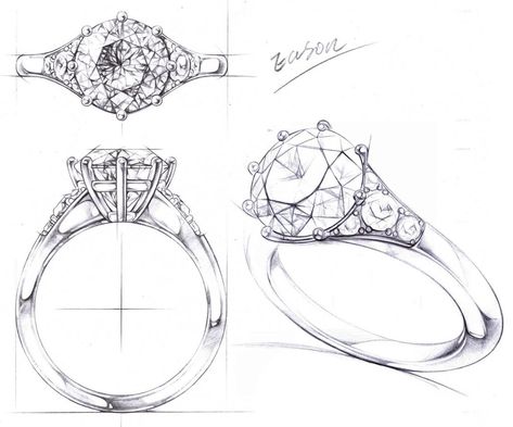 Drawing Rings Jewelry, How To Draw Rings, How To Draw A Ring, Jwelery Designs Drawing, Engagement Ring Sketch, Engagement Ring Drawing Sketch, Ring Sketch Design, Ring Sketch Design Drawings, Engagement Ring Sketch Design