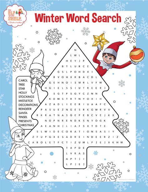 Elf On The Shelf Activity Sheets, Elf On Shelf Printables, Elf Ideas Easy, Winter Words, Elf Activities, Xmas Elf, Awesome Elf On The Shelf Ideas, Elf Antics, Elf Fun