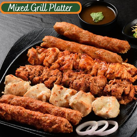 Mixed Grill Platter, Reshmi Kebab, Grill Platter, Grilled Platter, Seekh Kebab, Outdoor Catering, Dubai Food, Mixed Grill, Dubai Sharjah