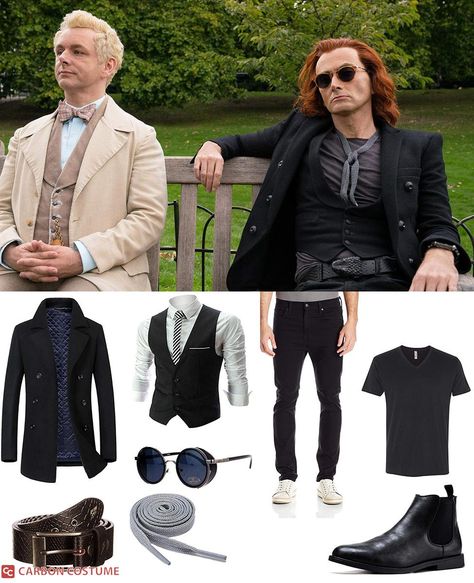 Good Omens Outfit, Crowley Outfit, Good Omens Crowley, Crowley Good Omens, Priest Outfit, Couples Cosplay, Halloween Costume Suit, Halloween Costume Outfits, Terry Pratchett