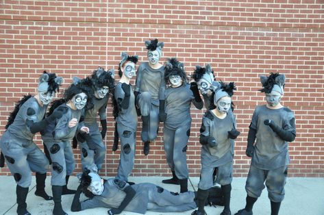 Lion King, Jr. - Hyenas - St. Anthony Grade School Lion King Hyenas Costume, Lion King Jr Costumes Hyena, Hyena Lion King Costume, Lion King Junior Costumes, Lion King Jr Costumes Diy, Lion King Jr Costumes, Hyena Costume, Lion King Costumes, Lion King Hyenas