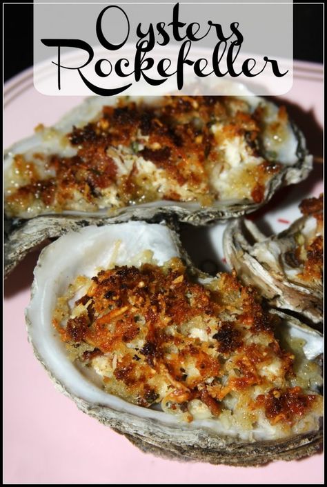 Oyster Dishes, Seafood Meals, Oysters Rockefeller, Grilled Oysters, Resep Seafood, Oyster Recipes, Seasoned Bread Crumbs, Fish Recipe, Sushi Recipes