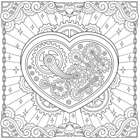 Steampunk Coloring Pages Free Printable, Steam Punk Coloring Pages, Steampunk Coloring Pages, Steampunk Coloring, Coloring Stuff, Steampunk Tattoo, Drawing Instructions, Coloring Book Download, Digital Coloring