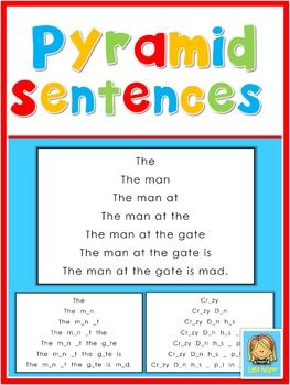 Free Sentence Pyramids, Sentence Pyramids Free, Fluency Pyramids Free, Sentence Pyramids, Reading Sentences, Beginning Readers, Practice Reading, Phonics Words, Work Time