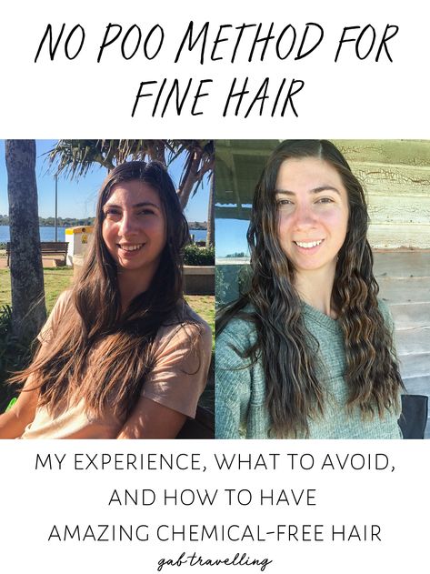 Learn from my experience before taking on the no poo method! From over three years, I tried different methods such as baking soda, starches, dry shampoo, apple cider vinegar, no wash method and more. I came to realize what's best for my hair and how to have amazing chemical-free hair. There's a lot of information on the no poo method, this is just what worked best for me and how my hair responded to different methods. Check out the post for complete information! No Poo Method Before And After, No Shampoo Method Before And After, Washing Hair With Apple Cider Vinegar, No Poo Before And After, No Wash Hairstyles, Shampoo Replacement, Washing Hair Without Shampoo, No Poo Shampoo, Baking Soda Hair Wash