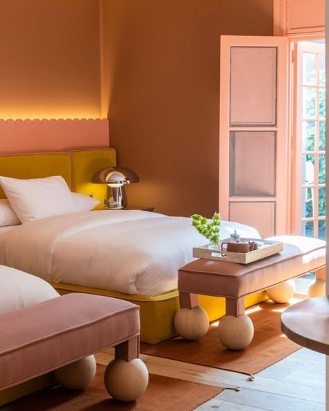 Yellowtrace on Instagram: “As a French-style mansion in the heart of Mexico City, this circa-1913 guest house joyfully straddles both worlds. And @andresgandresg…” French Style Mansion, Parisian Mansion, House Mexico, House In Mexico, Houses In Mexico, Four Rooms, Common Thread, Ideas Casa, Bedroom Headboard