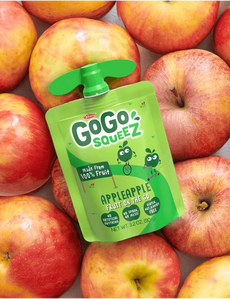 Applesauce Pouches, Gogo Squeez, Fruit Pouches, Yogurt Smoothie, Life's Purpose, Gluten Free Protein, Portable Snacks, Snacks For Kids, Media Branding