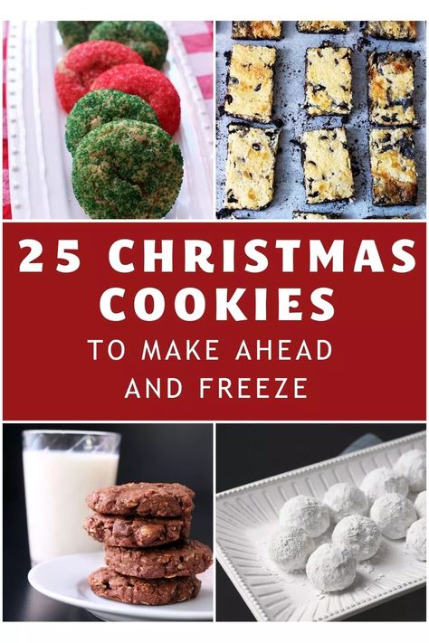 Christmas Cookie Dough Recipe, Cookies You Can Freeze, Recipes To Freeze, Freezable Cookies, Christmas Cookie Dough, Freezer Cookies, Crispy Chocolate Chip Cookies, Easy Homemade Christmas Gifts, Easy Christmas Cookie Recipes