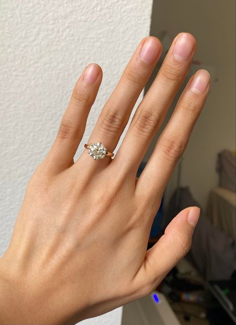 Round 4 Prong Engagement Ring, Round Engagement Rings 6 Prong, Round 6 Prong Engagement Ring Gold, Round Solitaire Engagement Ring Gold, Six Prong Round Engagement Ring, 6 Prong Round Engagement Ring, Refined Prong-set Round Band Ring, Jewellery Aesthetic, Ring Upgrade