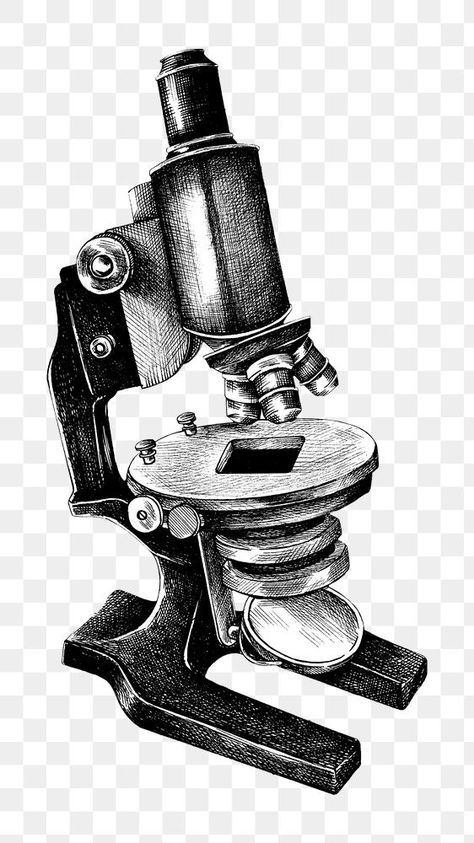 Lab Equipment Illustration, Microscope Art Drawing, Microscope Tattoo, Microscope Aesthetic, Microscope Design, Microscope Drawing, Microscope Illustration, Microscope Art, Science Microscope