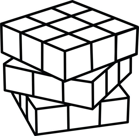 Rubiks Cube Coloring Pages - Best Coloring Pages For Kids Rubiks Cube Coloring Page, Rubic Cube Drawing, Rubix Cube Painting, Rubik Cube Drawing, Rubiks Cube Illustration, Rubix Cube Drawing, Rubiks Cube Art, Rubicks Cube, Color Cube