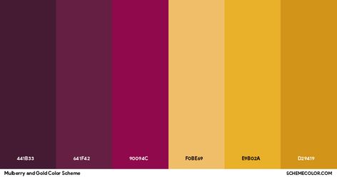 Mulberry And Gold Color Scheme » Gold Red Gold Color Palette, Purple Gold Color Palette, Red And Gold Color Palette, Color Scheme Generator, Web Design Color, Monochromatic Wedding, Hexadecimal Color, Gold Color Combination, Gold Color Palettes