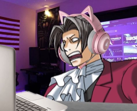 Miles Edgeworth, Battle Royal, Ace Attorney, Gamer Girl, Headphones, Google Search, Money