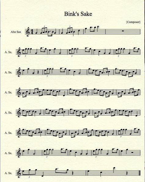 Binks Sake for Alto Sax by MrConan42 Binks Sake Lyrics, Binks Sake, Anime Sheet Music, One Piece Song, Sake Tattoo, Alto Sax Sheet Music, Violin Notes, Sax Sheet Music, Music Basics