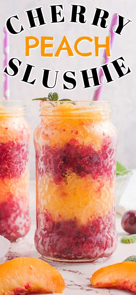 Fruit Slushies, Slushie Recipe, Drink Recipes Nonalcoholic, Cherry Limeade, Smoothie Drink Recipes, Refreshing Drinks Recipes, Refreshing Summer Drinks, Frozen Cherries, Mixed Drinks Recipes