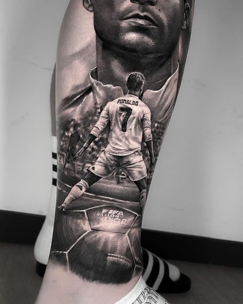 Cristiano Ronaldo Tattoo Design, Cr7 Tattoo Design, Cristiano Ronaldo Tattoo Ideas, Ronaldo Tattoo Design, Real Madrid Tattoo Ideas, Coding Tattoo, Tattoos Small Matching, Cr7 Tattoo, Tattoos For Best Friends Unique