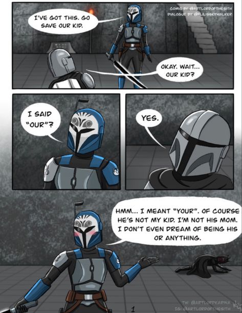 Dinbo Mandalorian, Bo Katan And Din Djarin Fanart, Din X Bo Katan, Mando Wallpaper, Din Djarin X Bo Katan, Bo Katan And Din Djarin, The Mandalorian Comic, Wholesome Romance, Bo Katan