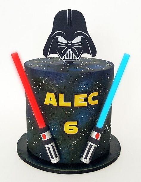 Star Wars Darth Vader Cake, Star Wars Torte, Star Wars Theme Birthday, Darth Vader Cake, Party Ideas Food, Star Wars Cake Toppers, Star Wars Birthday Cake, Primal Blueprint, Star Wars Cookies