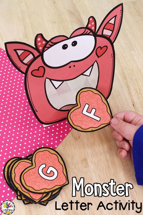 Valentines Letter Recognition Activities, Valentines Letter Activities For Preschool, Valentine Alphabet Activities, Valentines Literacy Preschool, February Centers For Preschool, February Literacy Activities Preschool, Valentine’s Day Preschool Activities, Preschool Letter Recognition Activities, Valentine Literacy Activities