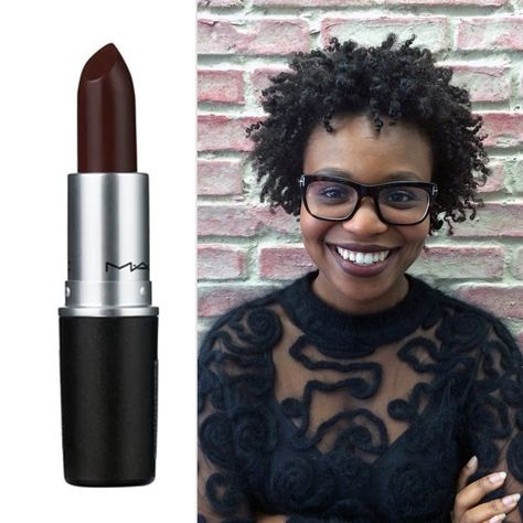 MAC Cosmetics Lipstick in Film Noir Mac Film Noir, Lipstick On Dark Skin, Best Lip Liners, Perfect Lip Color, Mac Cosmetics Lipstick, Lip Shades, Revlon Super Lustrous Lipstick, Shimmer Lip Gloss, Revlon Super Lustrous