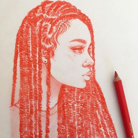 🌕 Incredible red sketches 💕 🙂 Which one is the cutest? 👀🌟 • Artist @rikleeillustration • Want to be featured? 🌄 Use #sunlight_art and Tag… Sketch Of Face, Rik Lee, Girl Drawing Sketches, Hair Drawing, Drawing Faces, Arte Sketchbook, Black Love Art, Dope Art, Afro Art