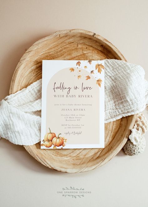 Falling For Baby Shower Ideas, Falling In Love With Baby Shower Theme, Falling In Love Baby Shower Theme, Floral Gender Reveal, Pumpkin Gender Reveal, Fall Addition, Boho Arch, Singles Events, Paperless Post