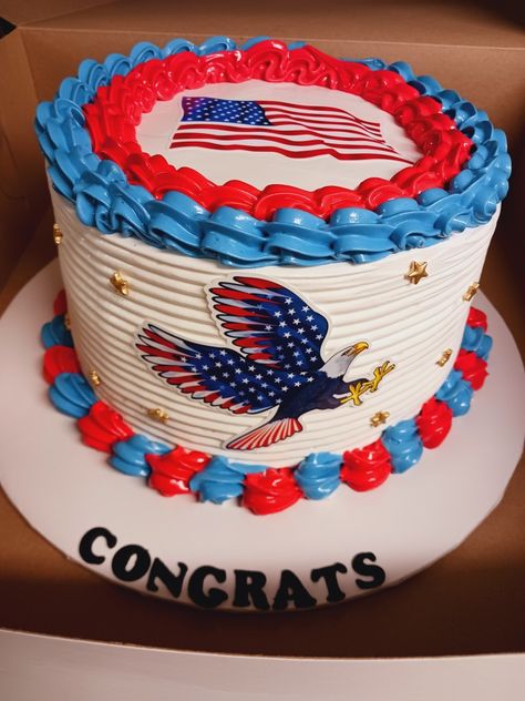 Citizen cake Us Citizenship Party Ideas, Citizenship Party, Fourth Of July Cakes, America Party, Sweet Corner, Cake Ideas, Fourth Of July, Party Ideas, Cake