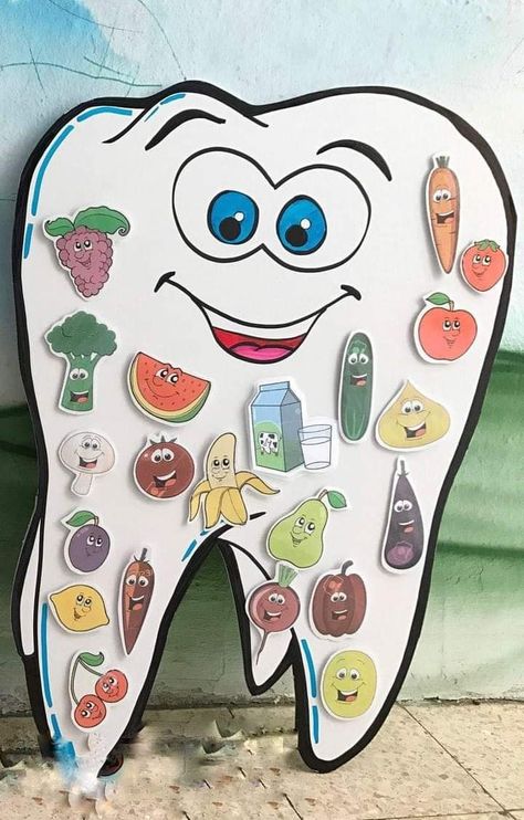 Dental Health Week, Healthy Food Activities, Classroom Organization Elementary, Healthy And Unhealthy Food, Kids Dentist, Activity For Toddlers, Health Activities, Preschool Arts And Crafts, Preschool Art Activities