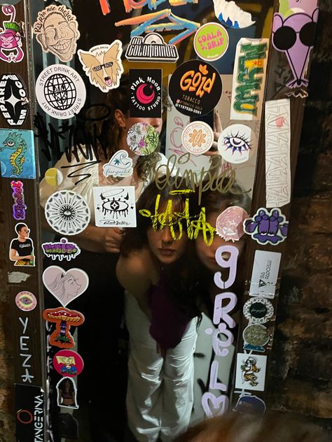 #night #bar #drinks #besties #selfietime #instagram #aesthetic #inspiration #stickers Mirror Stickers Aesthetic, Inspiration Stickers, Instagram Aesthetic Inspiration, Night Bar, Bar Mirror, Mirror Stickers, Aesthetic Inspiration, Selfie Time, Bar Drinks