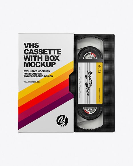 VHS Cassette with Box Mockup Vhs Tapes Aesthetic, Vhs Ideas, Vhs Design, Cassette Design, Film Packaging, Vhs Box, Retro Packaging, Vhs Cassette, Nostalgic Design