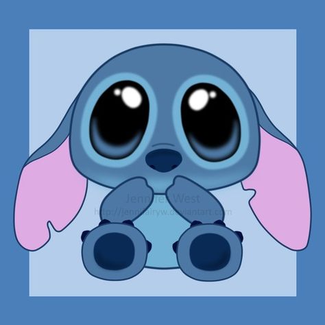 OMG! It's like baby Stitch! SOOOOOOOOOO cute! A Cartoon, Big Eyes, Disney, Pink, Blue, Kawaii