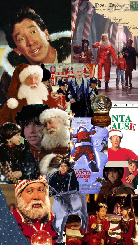 Christmas Movie Collage Wallpaper, The Santa Clause Movie Wallpaper, Christmas Movie Collage, The Santa Claus Movie, Christmas Movie Wallpaper, Santa Clus, Folklore Christmas, Santa Claus Movie, Christmas Core