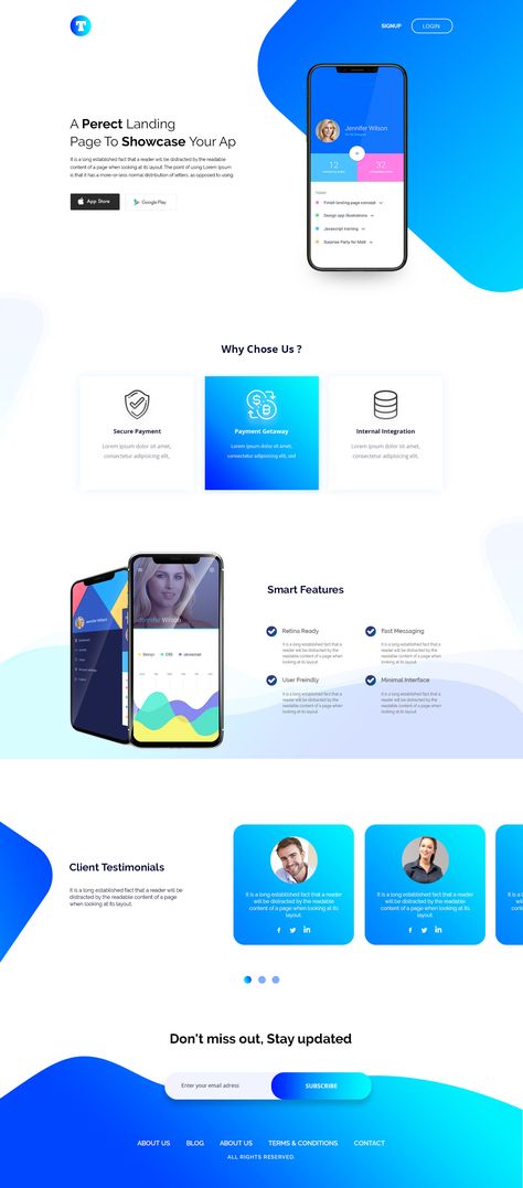 Product Landing Page Mobile, App Website Design Landing Pages, App Landing Page Design Inspiration, Mobile App Landing Page Design, Clean Landing Page Design, Landing Page App Design, Mobile App Website Design, Mobile Landing Page Design, App Page Design