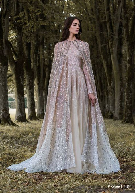 Baju Kahwin, Paolo Sebastian, Cape Wedding Dress, Fantasy Dresses, Medieval Dress, Fantasy Dress, Cape Dress, Gorgeous Gowns, Fantasy Fashion