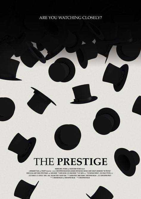 🎩 Step into the world of illusion with our Minimal Movie Poster for The Prestige! 🔮 This elegant design captures the enigmatic essence of Christopher Nolan's masterpiece. A must-have for fans of magic, mystery, and minimalist art. 🖼️ Explore more minimalist movie posters for your collection! 🌟 #ThePrestige #ChristopherNolan #MinimalistPoster #MagicMovies #MoviePoster #MinimalistDesign #CinemaArt Nolan Film, Minimalist Movie Posters, Newcastle Australia, Beloved Movie, Cinema Art, Film Poster Design, Minimal Movie Posters, Minimal Poster, Gouache Art