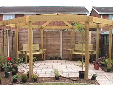 Hexagon Pergola, Round Pergola, Pergola Ideas For Patio, Free Standing Pergola, Pergola Plans Design, Pergola Carport, Steel Pergola, Cheap Pergola, Pergola Ideas