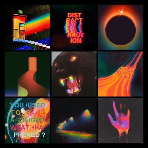 Colourful Grunge Aesthetic, Hyperpop Moodboard, Sun Moodboard Aesthetic, Moodboard Character Design, Oc Mood Board, Character Moodboard Aesthetic, Virgo Aesthetic Moodboard, Creepy Moodboard, Moodboard Color Palettes