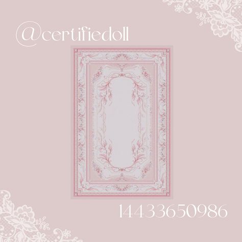 Bloxburg Doll House Decal, Bloxburg Cabinet Decals Codes, Blanket Codes Bloxburg, Bloxburg Pink Tile Decals, Coquette Roblox Id Codes, Pink Carpet Codes Berry Ave, Bloxburg Decals Codes Horizontal, Coquette Pillow Decals Bloxburg, Bloxburg Decals Codes Aesthetic Aura