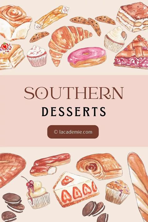 62 Classic But Iconic Southern Desserts In 2023 Sweet Dessert Recipes, Dessert Chef, Comfort Desserts, Peach Ice Cream, Southern Desserts, Texas Sheet Cake, Applesauce Cake, Hazelnut Cake, Bananas Foster