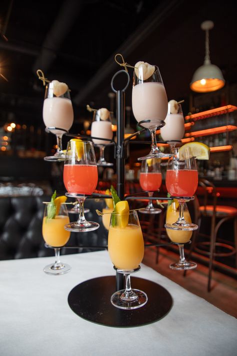 Cocktail Tower, Drink Tower, Cocktail Tree, Best Bars In Nyc, Watermelon Cooler, Lychee Martini, Perfect Margarita, Festival Ideas, Champagne Tower