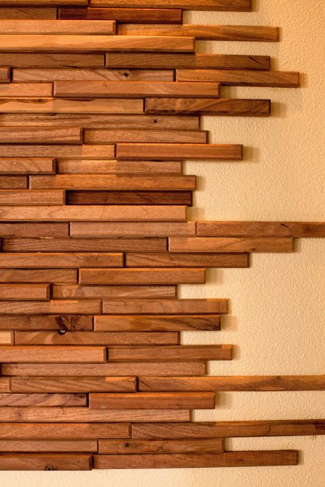 Everitt & Schilling Tile is a company that specializes in up-cycled and re-claimed handmade wood wall tiles. Wood Wall Tiles, Wood Accent Wall, Wood Panels, Into The Woods, Decor Minimalist, Wood Tile, Design Milk, Recycled Wood, Wood Accents