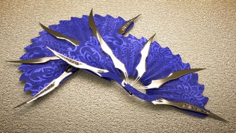 Tessen Fan Aesthetic, Weaponized Fans, Kitana Aesthetic, Tessen Fan, Knife Fan, Battle Fan, Kitana Mortal Kombat, Pretty Knives, Fantasy Props