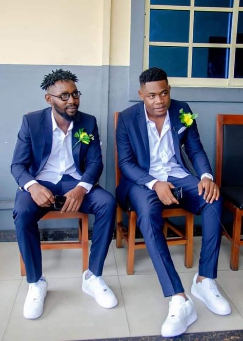 T'soft kouture. tailored to fit. Bestspoke Blue grooms casual wedding style. #grooms # #weddingidea #bluesuit #classic #dapperman #ankara #african #nigeria #tailormade Royal Blue Groomsmen Attire, Royal Blue Groomsmen, Blue Groomsmen Attire, Blue Groomsmen, Trust Jesus, Groomsmen Outfits, Groom Looks, Men Suit, Dapper Men