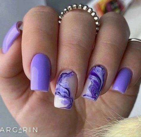 Bright Nail Art, Purple Nail Designs, Stylish Nails Designs, Nail Tattoo, Fancy Nails, Types Of Nails, Best Acrylic Nails, Purple Nails, Rhinestone Nails