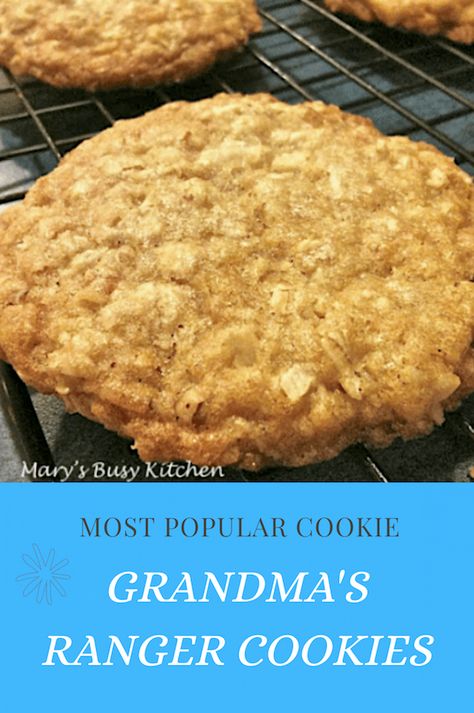 Cookie With Coconut, Ranger Cookies, Julie King, Agriculture Technology, Popular Cookies, Dairy Free Cookies, Crispy Rice, Frozen Cookies, Rice Cereal