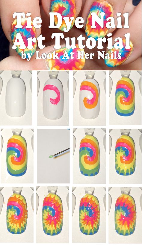 Tie dye nail art inspired by these nails I did a while back. I had a LOT of trouble doing those nails the first time and in my attempts I arrived at a pretty different series of steps that for me,... Tie Dye Nail Art, Edibles Recipe, Body Transformations, Tie Dye Nails, Nail Designs Tutorial, Cute Acrylic Nail Designs, Her Nails, Nail Art Designs Diy, Wellness Quotes