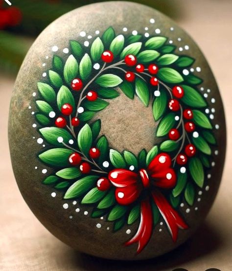 Painted Wreaths, Christmas Special, Painted Rocks, Dots, Christmas Decorations, Christmas