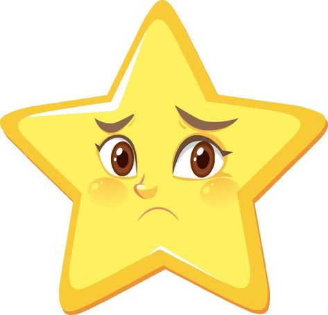 Star Cartoon Character, Star Cartoon Drawing, Disappointed Face, Crayon Themed Classroom, Gold Star Stickers, Star Cartoon, Drawing Stars, Star Clipart, 8 Martie