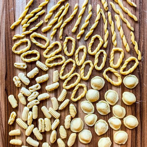 How to Make Hand-Rolled Pasta Fun Homemade Pasta Shapes, Easy Pasta Shapes By Hand, Hand Rolled Pasta, Hand Shaped Pasta, Shaping Pasta By Hand, Easy Pasta Shapes, How To Make Pasta Shapes, Homemade Pasta By Hand, Handmade Pasta Shapes