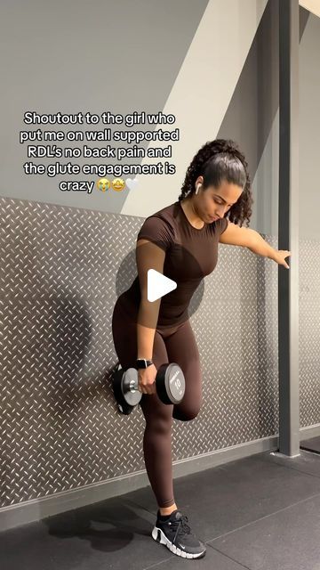 Wall Rdl Exercise, Glute Workout Women Rdl, Proper Rdl Form For Glutes, How To Rdl For Glutes, How To Do B Stance Rdl, Rounded Back Extension Glutes, Gym Tips For Beginners, Bigger Legs Workout, Fitness Postpartum